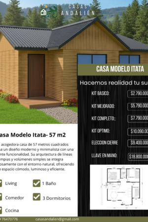 Modelo Itata 57 m2