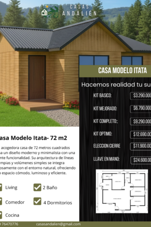 Modelo Itata 72 m2